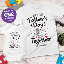 Our First Father's Day Together Matching Design Apparel (Hearts)