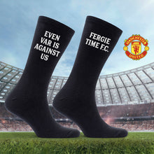 Personalised Black Socks for Manchester United Fan, Customised with the Club's Motto, a Proud Moment of Supporting the Club, Banter Joke