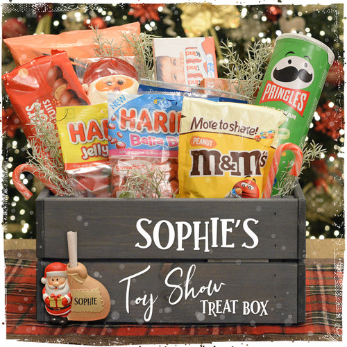 Personalised Late Late Toy Show Treat Box with a Santa List