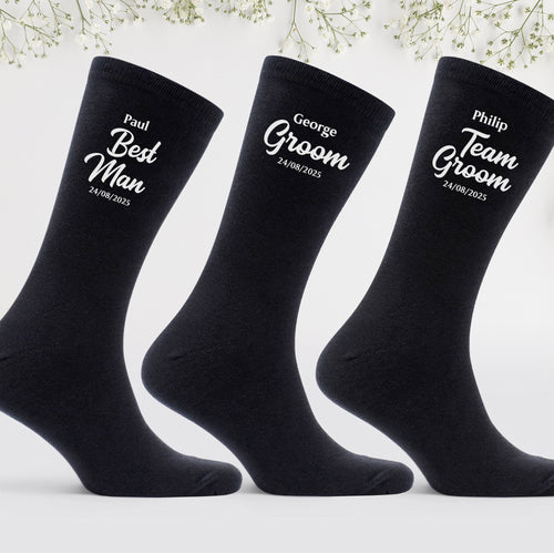 Personalised Wedding Socks for Groom and his Entourage