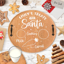 Personalised Cookies for Santa Tray with Metal Handles